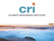 Tablet Screenshot of climatereadinessinstitute.org